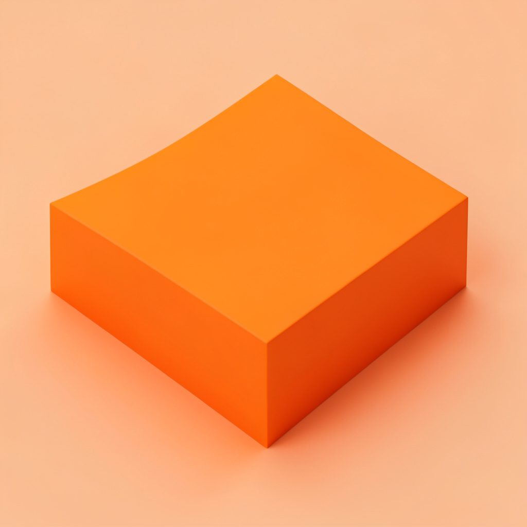 Isometric 3D render of technical study materials in teal and amber tones