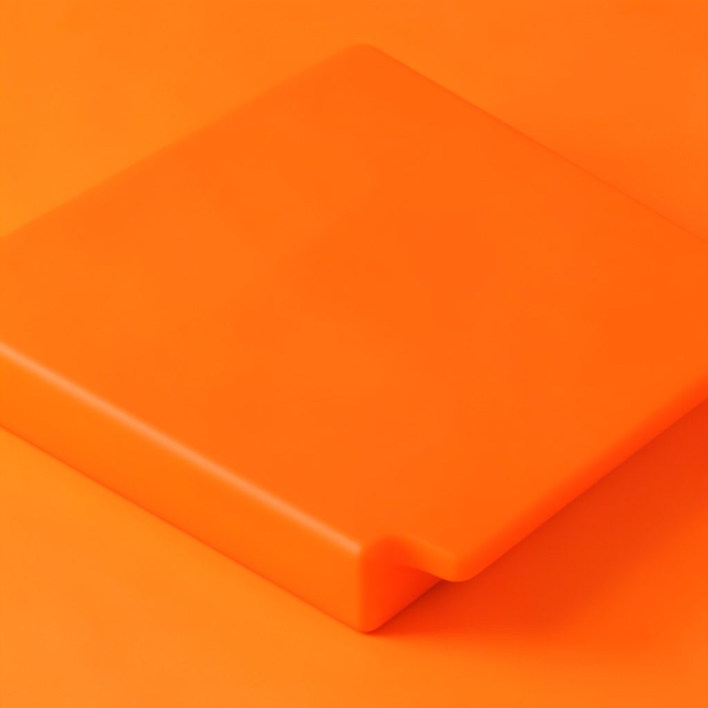 Isometric 3D render of a wide exam preparation banner in navy and orange palette